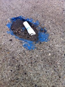 Even cigarette butts are artfully placed in Hamilton